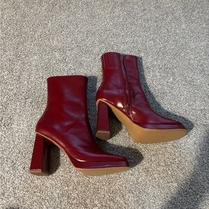 Steve Madden Burgundy Heeled Boots
